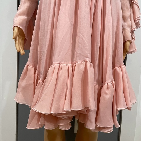 Giambattista Valli Frilled Silk Off-the-Shoulder Dress - Picture 4 of 16